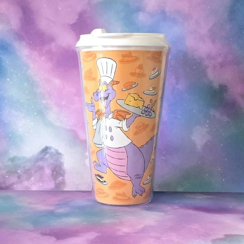 2019 EPCOT Disney Food & Wine Festival FIGMENT‎ Plastic Drink Tumbler Cup Orange